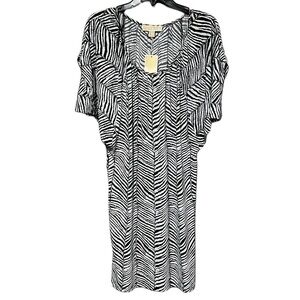 Michael Kors Zebra Print Midi Dress